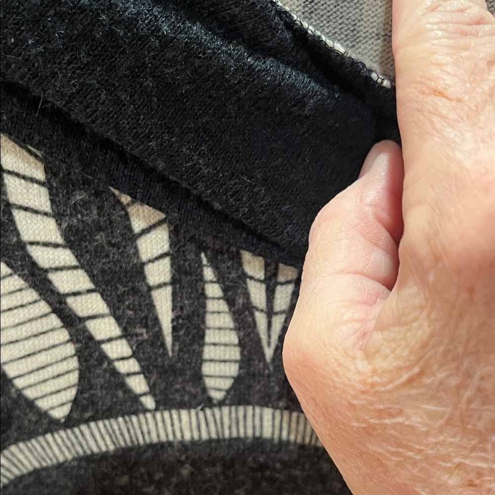 Aryeh Black and Gray Cowl Neck Sweater - Picture 2 of 3
